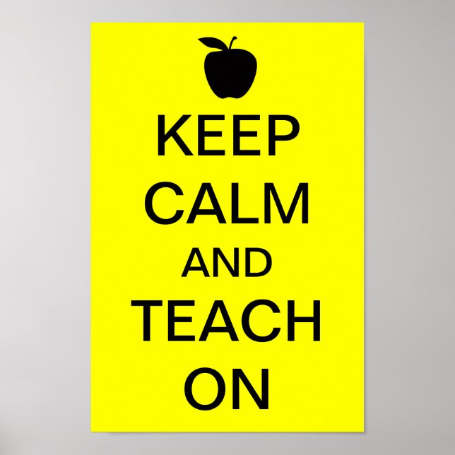 Póster Mantener la calma y la educación (Frente)