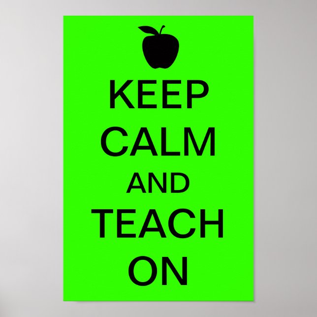 Póster Mantener la calma y la educación (Frente)