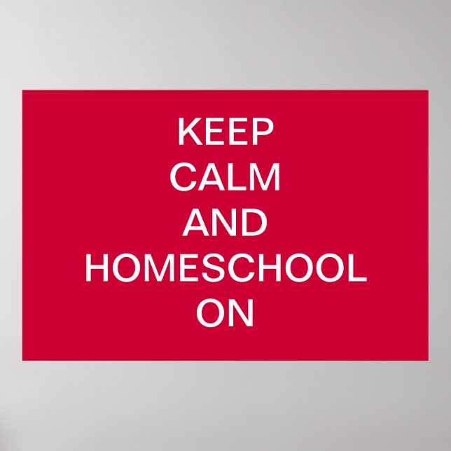 PÓSTER MANTENER LA CALMA Y LA ESCUELA HOMESTRAL EN IMPRES (Frente)