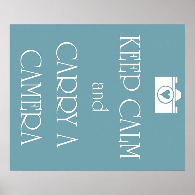 Póster Mantener la calma y llevar una cámara (Frente)