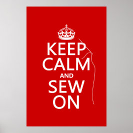 Póster Mantener la calma y masticar activado (todos los c