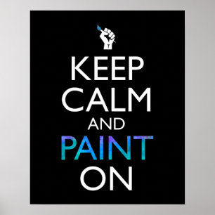 Póster Mantener La Calma Y Pintar