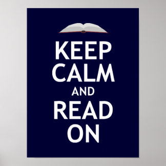 Póster Mantener la calma y seguir leyendo