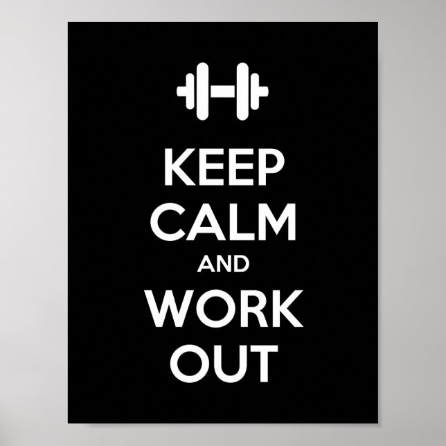 Póster Mantener la calma y trabajar con el Poster motivac (Frente)