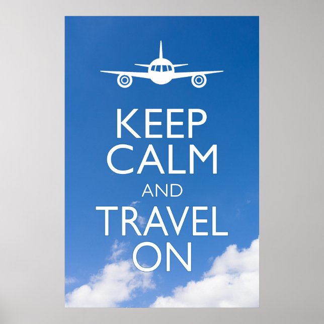 PÓSTER MANTENER LA CALMA Y VIAJAR (Frente)