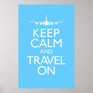 Póster Mantener la calma y viajar en Poster