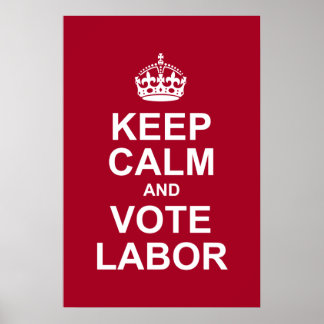 Póster mantener la calma y votar