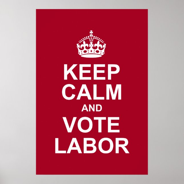 Póster mantener la calma y votar (Frente)