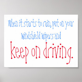 Póster Mantener la cita de conducción mini