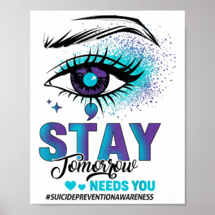 Póster Mantener la conciencia de la prevención del suicid