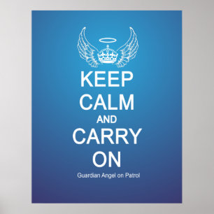 Póster Mantener la patrulla Ángel Guardian de la calma