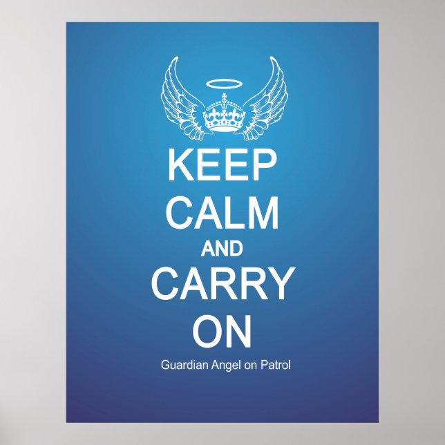 Póster Mantener la patrulla Ángel Guardian de la calma (Frente)