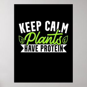 Póster Mantener La Planta Tranquila Con Proteína