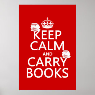 Póster Mantener los Libros de Calma y Carga (en cualquier