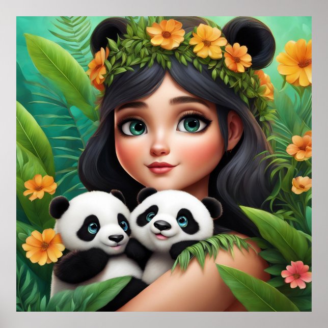 Póster Mantener Panda o diseñar su propio poster (Frente)