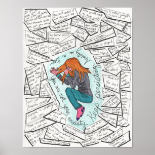 Póster Mantener persistente (ansiedad) 11x14