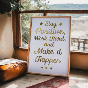 Póster Mantener positivo