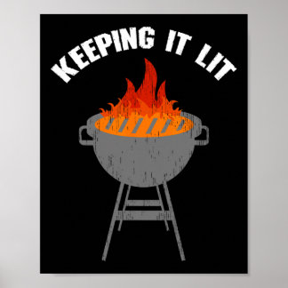 Póster Mantenerlo parrillado es gracioso