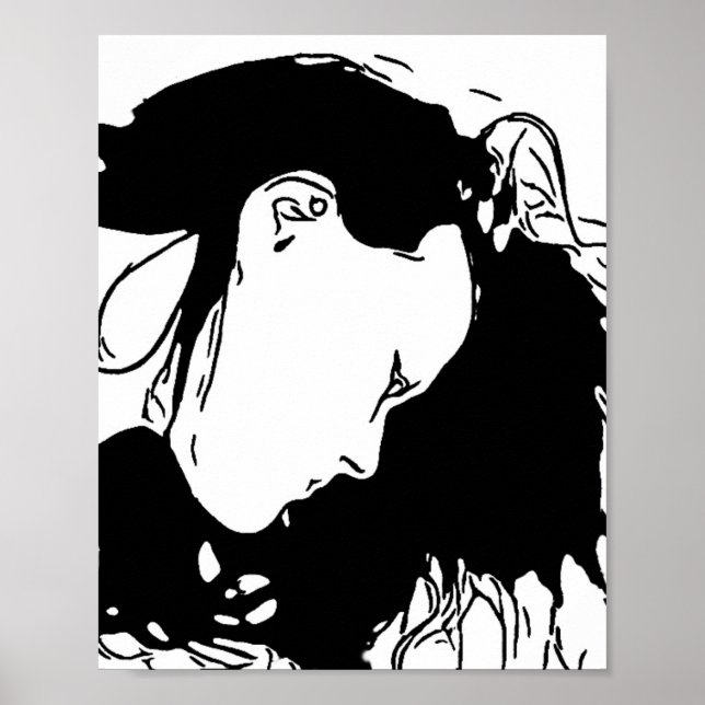 Póster Mantenga el pelo hacia atrás (Frente)