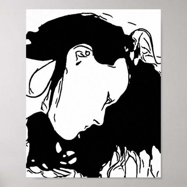 Póster Mantenga el pelo hacia atrás (Frente)