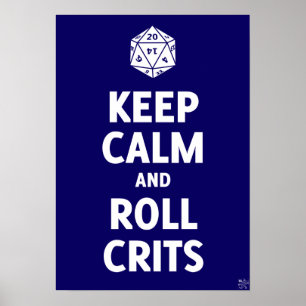 Póster Mantenga el poster tranquilo y del rollo de Crits