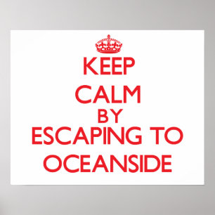 Póster Mantenga la calma escapando a Oceanside Maryland