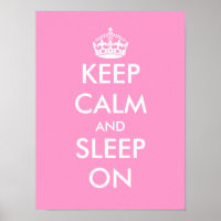 Mantenga la calma y duerme. | poster de la sala de