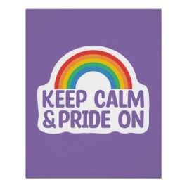 Póster Mantenga la calma y el orgullo | Mes del orgullo g