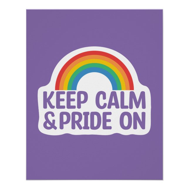 Póster Mantenga la calma y el orgullo | Mes del orgullo g (Anverso)