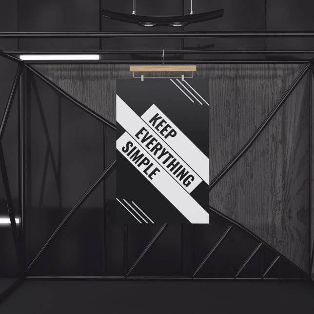 Póster Manténgalo Simple (Keep Everything Simple Typography)