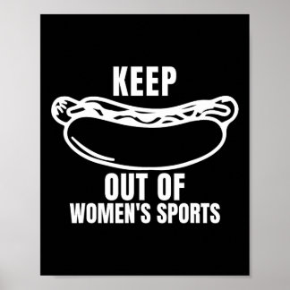 Póster Mantengan a los hot-dogs fuera de los deportes fem