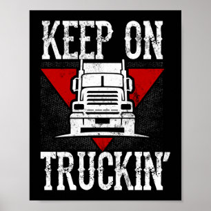 Póster Mantengan al gracioso camionero del camión