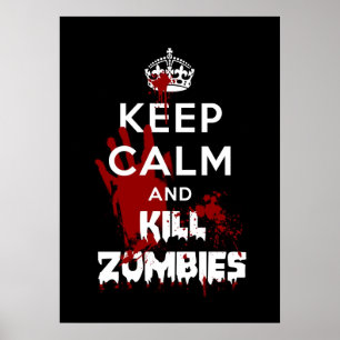 Póster Mantengan La Calle Y Maten A Zombies Poster Gracio