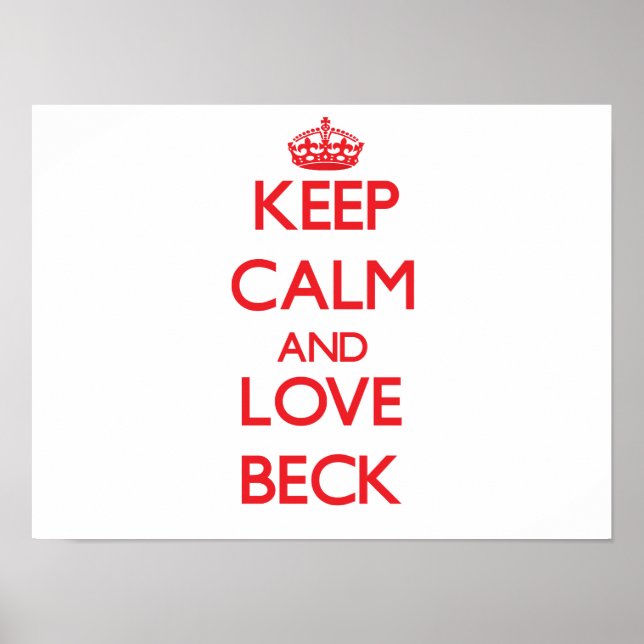 Póster Mantengan la calma y amen a Beck (Frente)