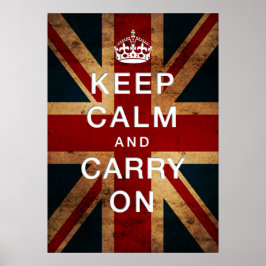 Póster "Mantengan la calma y sigan" sobre Union Jack