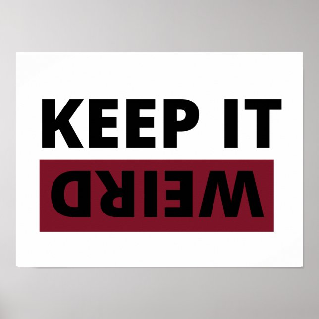 Póster Manténganlo extraño (Frente)