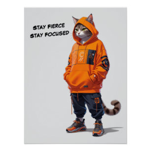 Póster Manténganse Fierce, manténganse concentrados - Pos