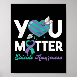 Póster Manténganse morados, conciencia del suicidio en el