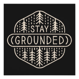 Póster Manténgase en tierra bañándose en el bosque