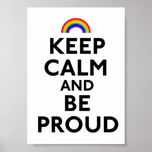 Póster Manténgase tranquilo y orgulloso
