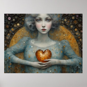 Póster Manteniendo mi corazón en mis manos