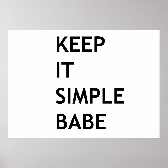 Póster Mantenlo simple nena (Frente)