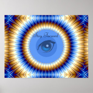 Póster Mantente centrado, visión y sueños_