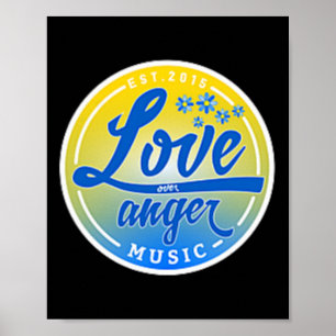 Póster Mantente con Ucrania Amor sobre Música de Ira