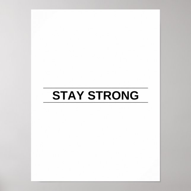 Póster Mantente fuerte - Poster motivacional (Frente)