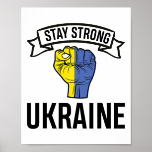 Póster Mantente Fuerte Ucrania - Paz - Libertad