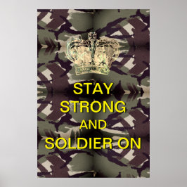 Póster Mantente fuerte y Soldado
