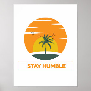 Póster Mantente Humilde – Diseño de cita motivacional min