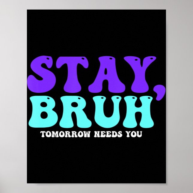 Póster Mantente informado sobre el suicidio mañana te nec (Frente)