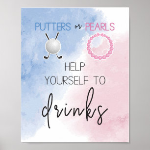 Póster Mantequilla o perlas ayudarse a firmar las bebidas